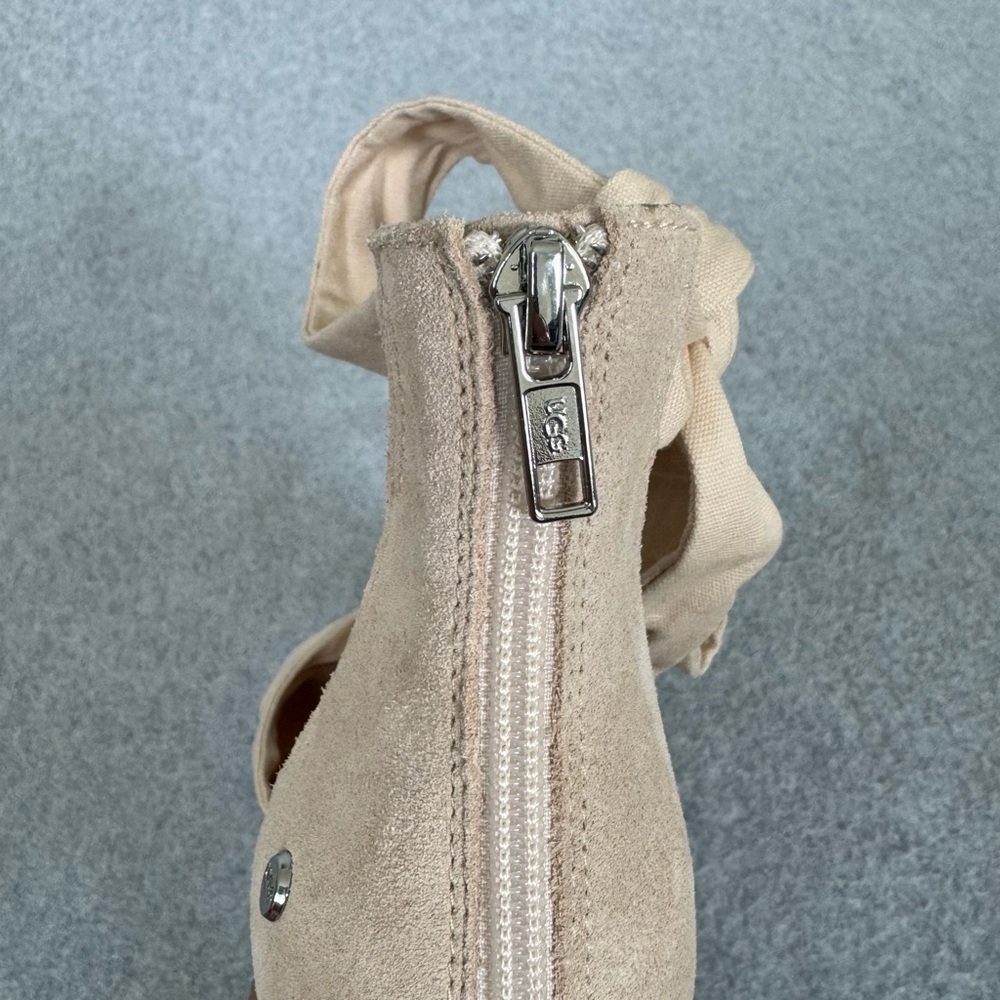 UGG Womens Yarrow Espadrille Wedge Sandal US 9.5 Zip Back Adjustable Tie New - Picture 14 of 16